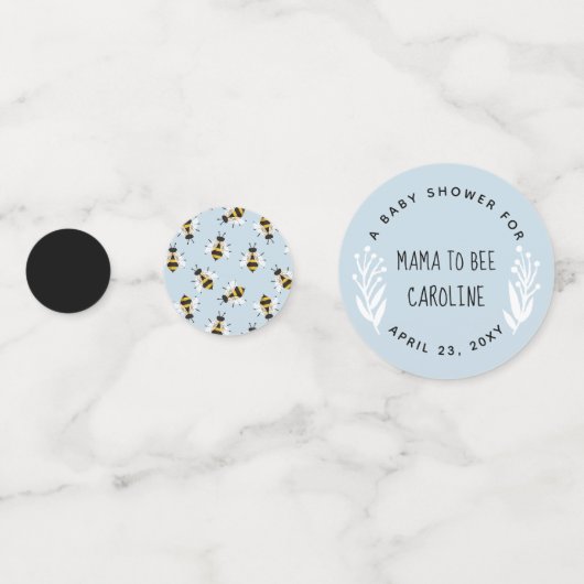 Rustikale Mama to Bee Baby Boy Duschecke Confetti Konfetti (Rückseiten)