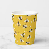 Rustikale Mama to Bee Baby Shower Paper Cup Pappbecher (Rückseite)
