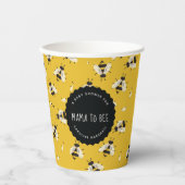 Rustikale Mama to Bee Baby Shower Paper Cup Pappbecher (Vorderseite)