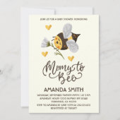 Rustikale Mami to Bee Baby Dusche Einladung (Vorderseite)