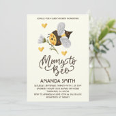 Rustikale Mami to Bee Baby Dusche Einladung (Stehend Vorderseite)