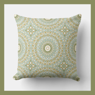 Rustikale Mandala Kaleidoskop Medallion Blume Kissen