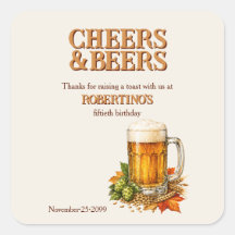 Rustikale Männer Cheers and Beers 50. Geburtstagsf