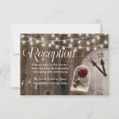 Rustikale Märchenmesse Hochzeit Rose Dome Empfang Einladung (Vorderseite)