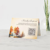 Rustikale Märchenschloss QR-Code-Geschichtenbuch-H Einladung (Rückseite)