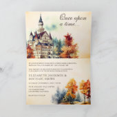 Rustikale Märchenschloss QR-Code-Geschichtenbuch-H Einladung (Innenseite)