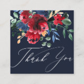 Rustikale Marine Blumenkorb Auftrag Vielen Dank Quadratische Visitenkarte (Vorderseite)