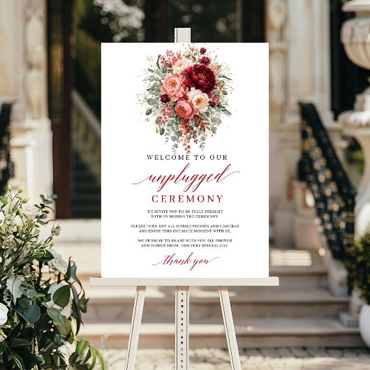 Rustikale marine Herbstblumen Hochzeit ohne Techni Poster