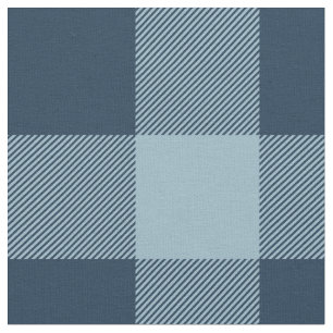 Rustikale Marine und Light Blue Buffalo Kariert Stoff