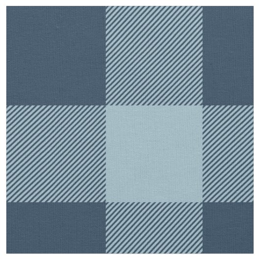 Rustikale Marine und Light Blue Buffalo Kariert Stoff (Nahaufnahme)