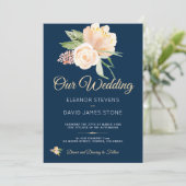 Rustikale Marinebäume Einladung (Stehend Vorderseite)