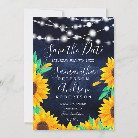 Rustikale Marineschlittenleuchten Save the Date Ho (Vorderseite)