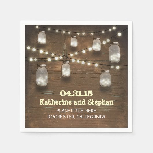 rustikale Markisenleuchten aus Glaskeramik Serviette (Vorderseite)