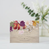 Rustikale Maroon Ginger Blush Wedding Save the Dat Postkarte (Stehend Vorderseite)
