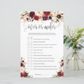 Rustikale Marsala burgundy Blütenblüte über oder u (Stehend Vorderseite)