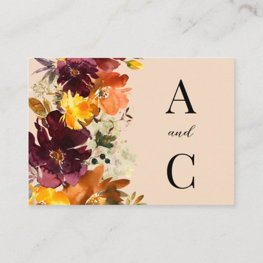 Rustikale Marsala Burnt Orange Fall Web QR UAWG Begleitkarte (Rückseite)