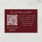 Rustikale Marsala Burnt Orange Fall Web QR UAWG Begleitkarte (Vorderseite)