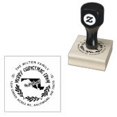 rustikale Maryland fröhliche Weihnachten Rücksende Gummistempel (Stempel)