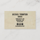 Rustikale Maskuline Antlers Outdoorhirsche Visitenkarte (Rückseite)