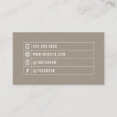 Rustikale Maskuline Baumäxe Holz Arbor Visitenkarte (Rückseite)