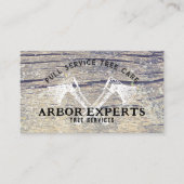 Rustikale Maskuline Baumäxe Holz Arbor Visitenkarte (Vorderseite)