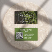 Rustikale Maskuline Geometrische Grünfotografie Visitenkarte