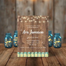 Rustikale Mason-Glas-Boho-Lichter Babyparty