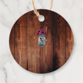 Rustikale Mason-Glas-Monogramm-Stallholz Hochzeit Geschenkanhänger (Rückseite)