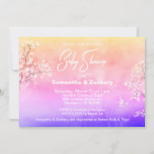 *~ Rustikale Mason Jar Baby Shower Baby Breath Einladung (Rückseite)