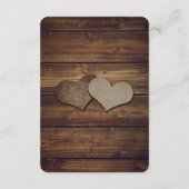 Rustikale Mason Jar Barn Wood Unterkunft Karten (Rückseite)