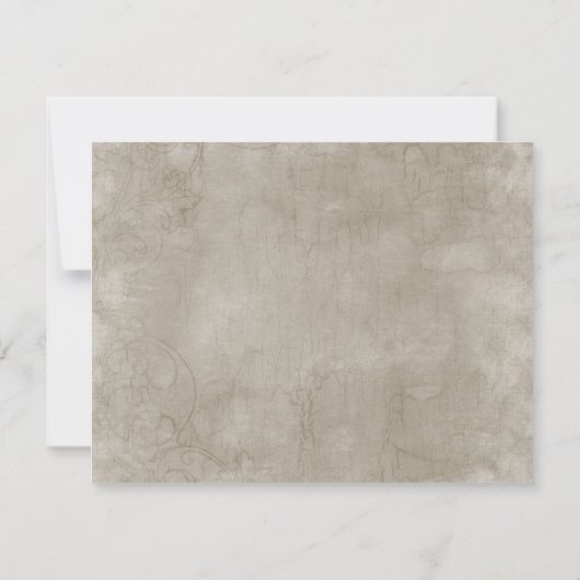 Rustikale Mason Jar Bouquet Crackle Wirbel RSVP Karte (Rückseite)