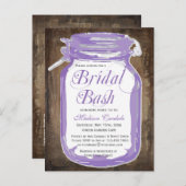 Rustikale Mason Jar Brautparty Postkarten (Vorne/Hinten)