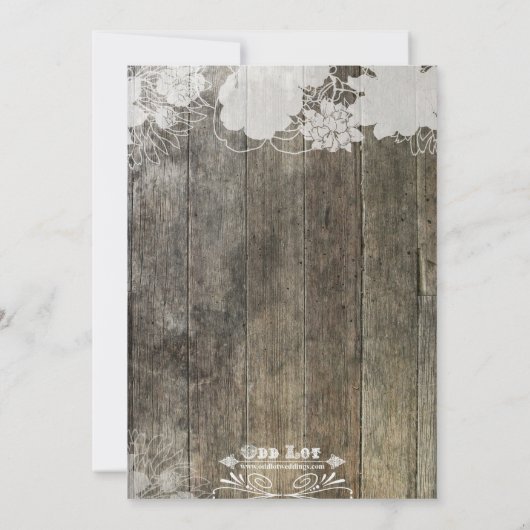 Rustikale Mason Jar Bridal Dusche Einladung (Rückseite)