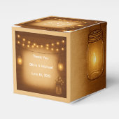 Rustikale Mason Jar Gastgeschenk Hochzeit Box Geschenkschachtel (Vorderseite)