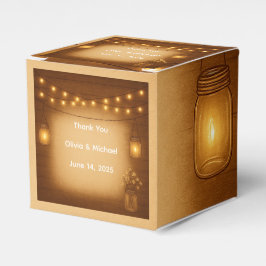 Rustikale Mason Jar Gastgeschenk Hochzeit Box Geschenkschachtel