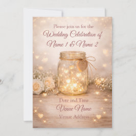 Rustikale Mason-Jar-Hochzeitseinladung zum Vormerk Save The Date