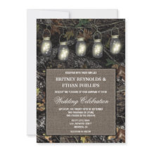 Rustikale Mason Jar Jagd Camouflage Einladungen Ho