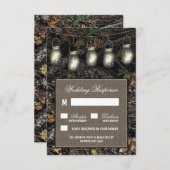 Rustikale Mason Jar Jagd Camouflage Hochzeit RSVP  (Vorne/Hinten)