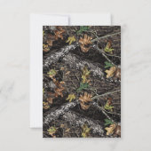 Rustikale Mason Jar Jagd Camouflage Hochzeit RSVP  Karte (Rückseite)