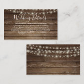 Rustikale Mason Jar Lights - Detailkarte Begleitkarte (Vorne/Hinten)