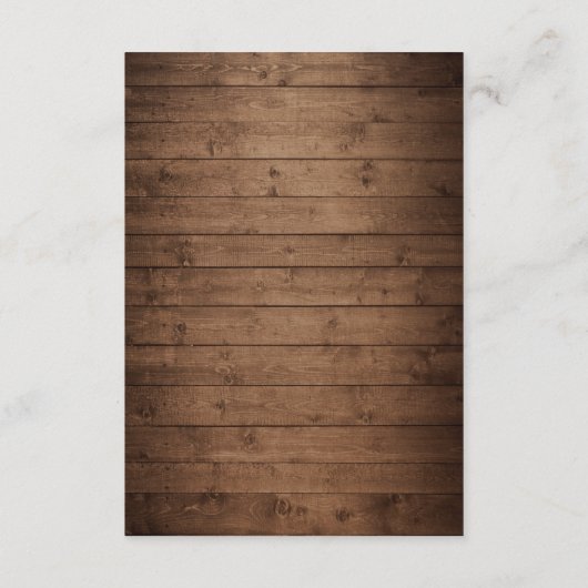 Rustikale Mason Jar Lights Hochzeitsempfehlung Det Begleitkarte (Rückseite)