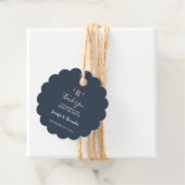 Rustikale Mason Jar Monogramm blaue Hochzeit Geschenkanhänger (Beispiel)