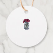 Rustikale Mason Jar Monogramm Landhochzeit Geschenkanhänger (Rückseite)