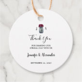 Rustikale Mason Jar Monogramm Landhochzeit Geschenkanhänger (Vorderseite)