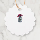 Rustikale Mason Jar Monogramm Landhochzeit Geschenkanhänger (Rückseite)