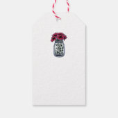 Rustikale Mason Jar Monogramm Landhochzeit Geschenkanhänger (Rückseite)