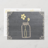 Rustikale Mason Jar Rezept Duschkarte Postkarte (Vorne/Hinten)