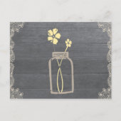 Rustikale Mason Jar Rezept Duschkarte Postkarte (Vorderseite)