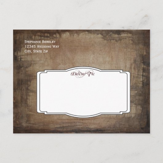 Rustikale Mason Jar Save the Date Postkarten (Rückseite)