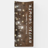 Rustikale Mason Jar String Lights Brautparty Banne Banner (Vertikal)